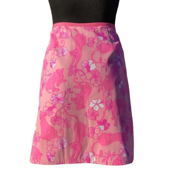 Lily Pulitzer Reversible Wrap Animal Print And Floral Skirt Size 6 - Picture 7 of 10